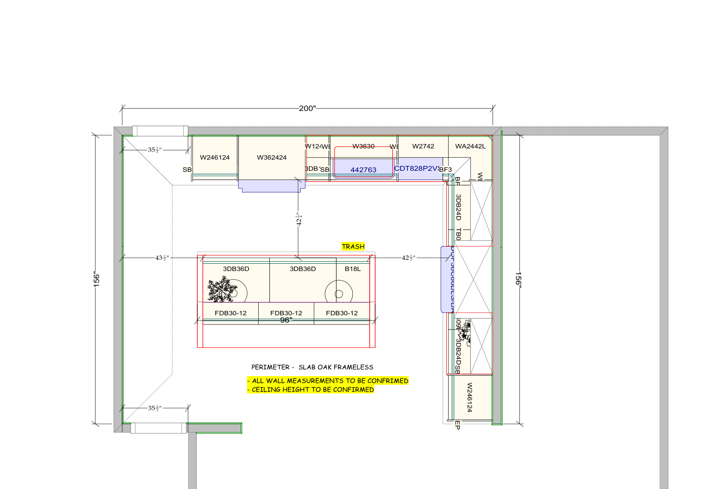 Dimensioned floor plan