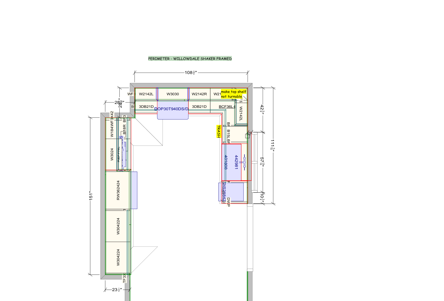 Dimensioned floor plan